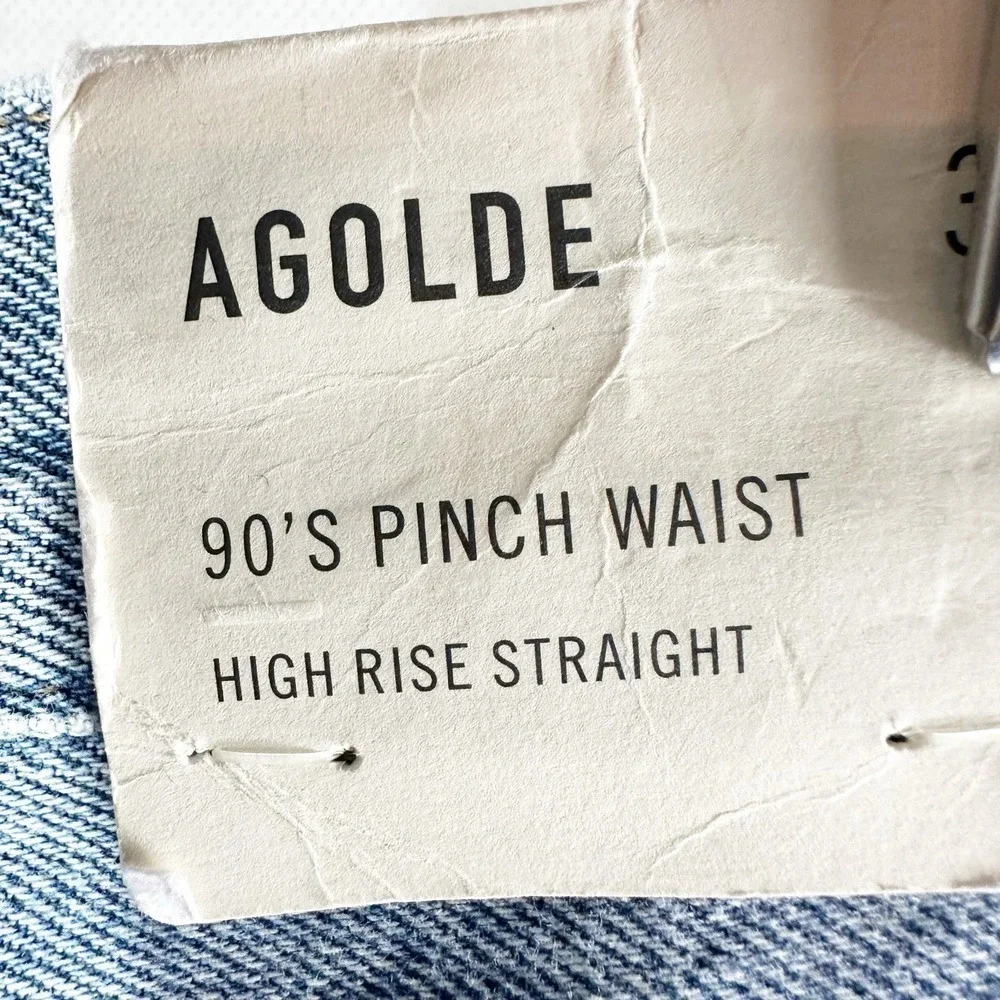 AGOLDE 90’s Pinch Waist High Rise Straight Button Fly Jeans Size 31 Endless